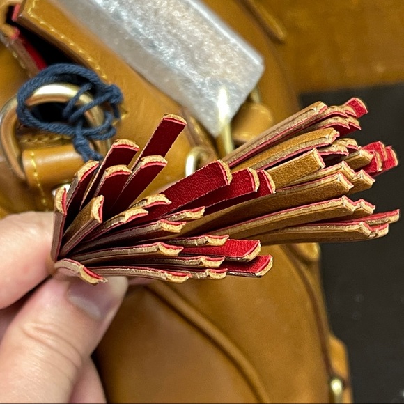 Dooney & Bourke Small Florentine Leather Satchel - Natural - Picture 4 of 9